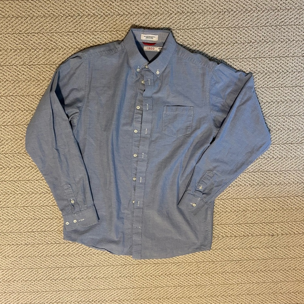 Kids XL Blue Button-Down Shirt